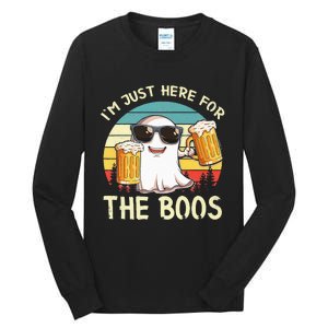 I'm Just Here For The Boos Halloween Beer Lovers Tall Long Sleeve T-Shirt