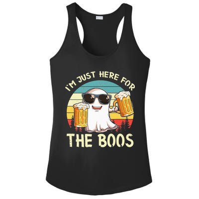 I'm Just Here For The Boos Halloween Beer Lovers Ladies PosiCharge Competitor Racerback Tank