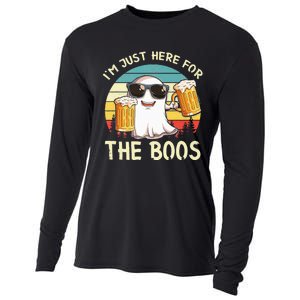 I'm Just Here For The Boos Halloween Beer Lovers Cooling Performance Long Sleeve Crew