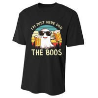 I'm Just Here For The Boos Halloween Beer Lovers Performance Sprint T-Shirt