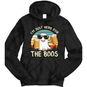 I'm Just Here For The Boos Halloween Beer Lovers Tie Dye Hoodie