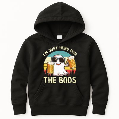 I'm Just Here For The Boos Halloween Beer Lovers Kids Hoodie