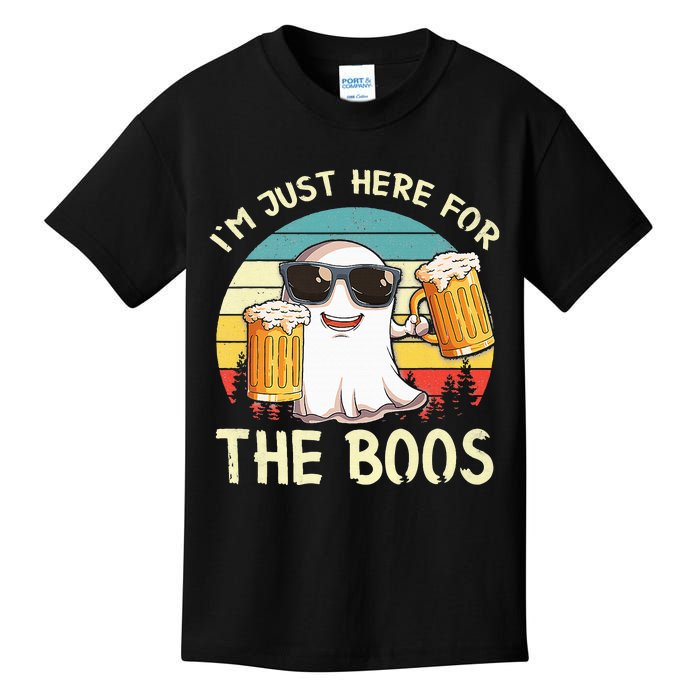 I'm Just Here For The Boos Halloween Beer Lovers Kids T-Shirt