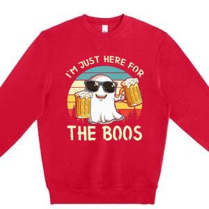 I'm Just Here For The Boos Halloween Beer Lovers Premium Crewneck Sweatshirt