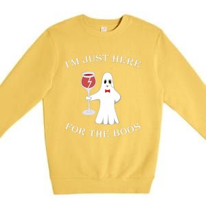 IM Just Here For The Boss Halloween Costume Premium Crewneck Sweatshirt