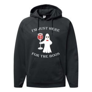 IM Just Here For The Boss Halloween Costume Performance Fleece Hoodie