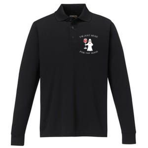 IM Just Here For The Boss Halloween Costume Performance Long Sleeve Polo