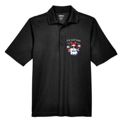 Im Just Here For The Boos Ghost Halloween Funny Novelty Men's Origin Performance Pique Polo