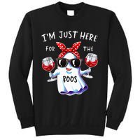 Im Just Here For The Boos Ghost Halloween Funny Novelty Sweatshirt