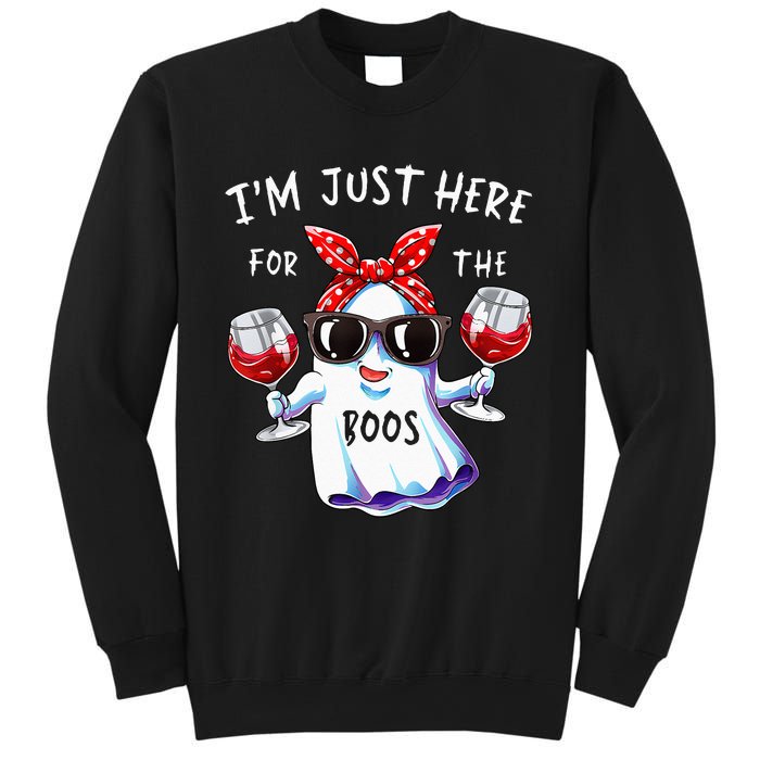 Im Just Here For The Boos Ghost Halloween Funny Novelty Sweatshirt