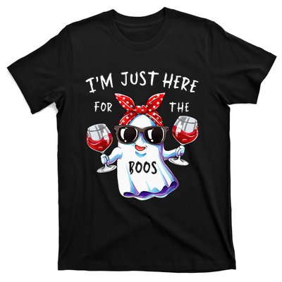 Im Just Here For The Boos Ghost Halloween Funny Novelty T-Shirt