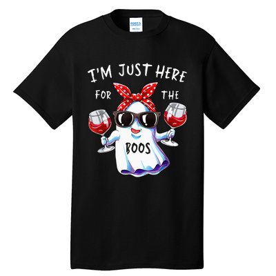 Im Just Here For The Boos Ghost Halloween Funny Novelty Tall T-Shirt