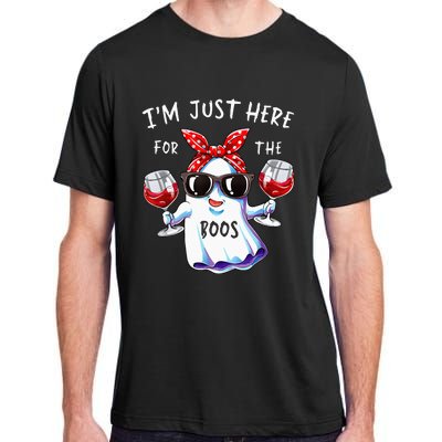 Im Just Here For The Boos Ghost Halloween Funny Novelty Adult ChromaSoft Performance T-Shirt