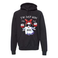 Im Just Here For The Boos Ghost Halloween Funny Novelty Premium Hoodie