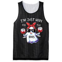 Im Just Here For The Boos Ghost Halloween Funny Novelty Mesh Reversible Basketball Jersey Tank