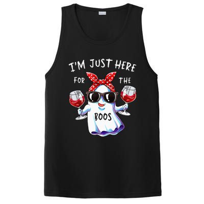 Im Just Here For The Boos Ghost Halloween Funny Novelty PosiCharge Competitor Tank