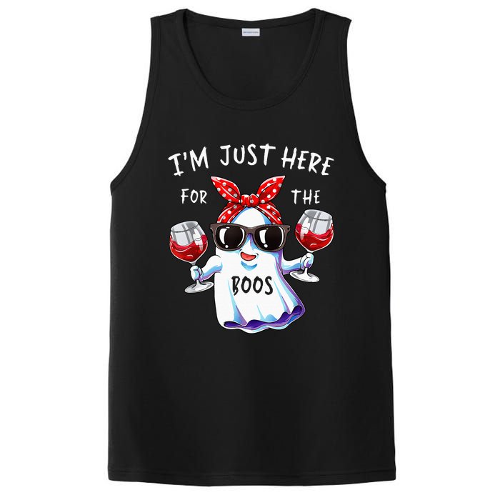 Im Just Here For The Boos Ghost Halloween Funny Novelty PosiCharge Competitor Tank