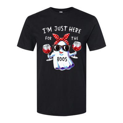 Im Just Here For The Boos Ghost Halloween Funny Novelty Softstyle CVC T-Shirt