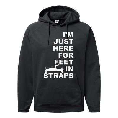 IM Just Here For Feet In Straps Pilates Lover Pilates Performance Fleece Hoodie