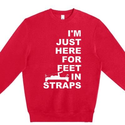 IM Just Here For Feet In Straps Pilates Lover Pilates Premium Crewneck Sweatshirt