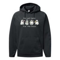 IM Just Here For The Boos Funny Halloween Ghost Performance Fleece Hoodie