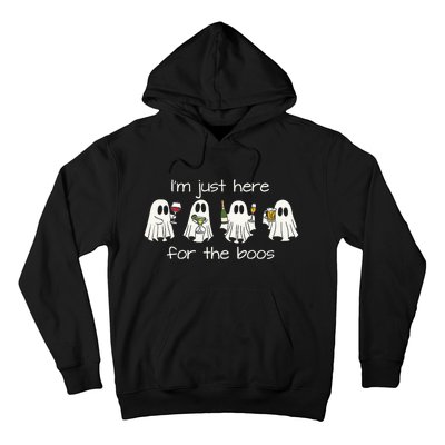 IM Just Here For The Boos Funny Halloween Ghost Hoodie