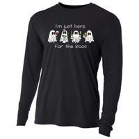 IM Just Here For The Boos Funny Halloween Ghost Cooling Performance Long Sleeve Crew