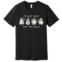 IM Just Here For The Boos Funny Halloween Ghost Premium T-Shirt