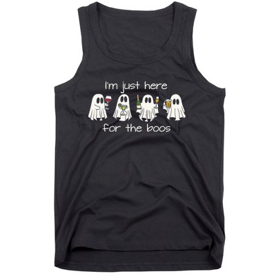 IM Just Here For The Boos Funny Halloween Ghost Tank Top