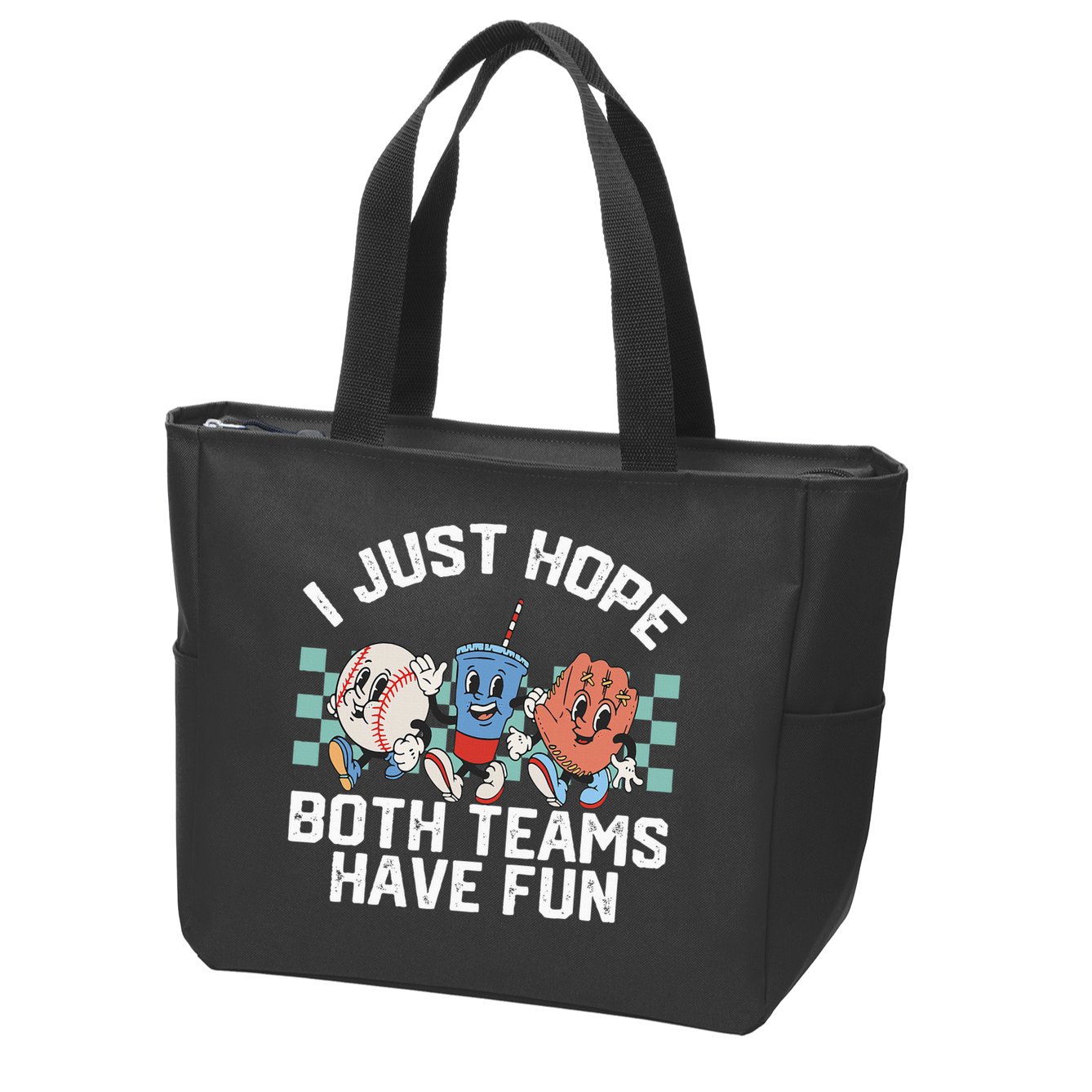 I Just Hope Both Teams Have Fun Baseball Zip Tote Bag