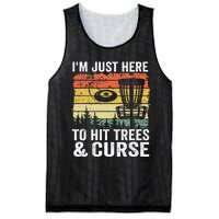 I'm Just Here To Hit Trees & Curse Funny Frisbee Disc Golf Mesh Reversible Basketball Jersey Tank