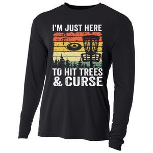 I'm Just Here To Hit Trees & Curse Funny Frisbee Disc Golf Cooling Performance Long Sleeve Crew