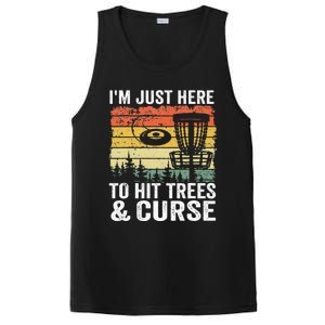 I'm Just Here To Hit Trees & Curse Funny Frisbee Disc Golf PosiCharge Competitor Tank