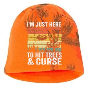 I'm Just Here To Hit Trees & Curse Funny Frisbee Disc Golf Kati - Camo Knit Beanie