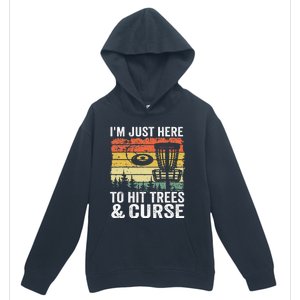 I'm Just Here To Hit Trees & Curse Funny Frisbee Disc Golf Urban Pullover Hoodie