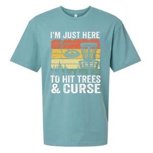 I'm Just Here To Hit Trees & Curse Funny Frisbee Disc Golf Sueded Cloud Jersey T-Shirt