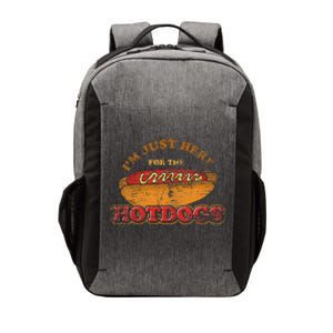 Im Just Here For The Hot Dogs Funny Foodie Weiner Hot Dog Vector Backpack