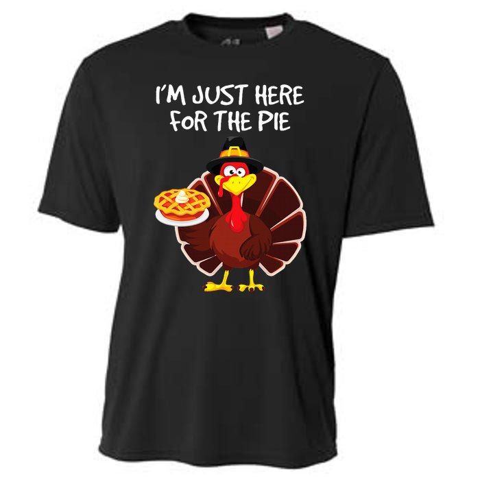 I'm Just Here for the Pie Turkey Pumpkin Pie Thanksgiving Cooling Performance Crew T-Shirt