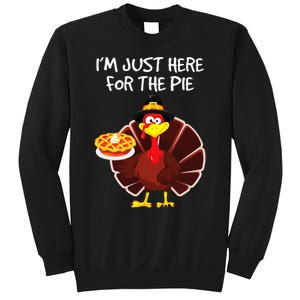 I'm Just Here for the Pie Turkey Pumpkin Pie Thanksgiving Sweatshirt