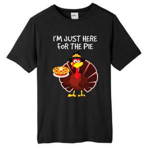 I'm Just Here for the Pie Turkey Pumpkin Pie Thanksgiving Tall Fusion ChromaSoft Performance T-Shirt