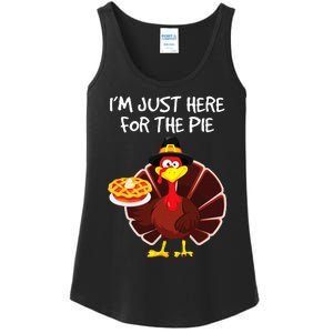 I'm Just Here for the Pie Turkey Pumpkin Pie Thanksgiving Ladies Essential Tank