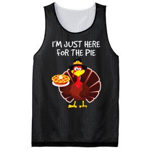 I'm Just Here for the Pie Turkey Pumpkin Pie Thanksgiving Mesh Reversible Basketball Jersey Tank