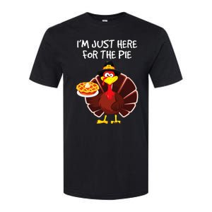 I'm Just Here for the Pie Turkey Pumpkin Pie Thanksgiving Softstyle CVC T-Shirt