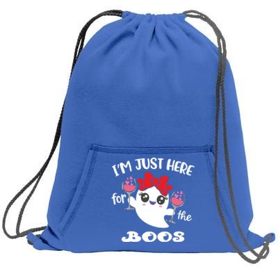 Im Just Here For The Boos Funny Halloween Cool Gift Sweatshirt Cinch Pack Bag