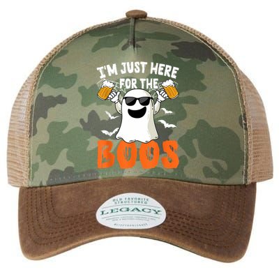 IM Just Here For The Boos Cute Ghost Halloween Costume Legacy Tie Dye Trucker Hat