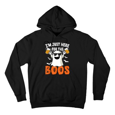 IM Just Here For The Boos Cute Ghost Halloween Costume Hoodie