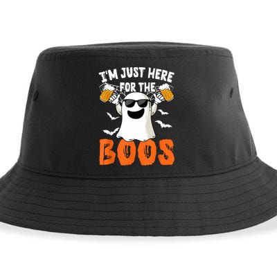 IM Just Here For The Boos Cute Ghost Halloween Costume Sustainable Bucket Hat