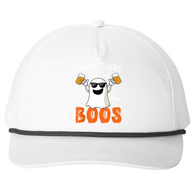 IM Just Here For The Boos Cute Ghost Halloween Costume Snapback Five-Panel Rope Hat