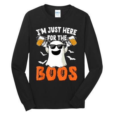 IM Just Here For The Boos Cute Ghost Halloween Costume Tall Long Sleeve T-Shirt