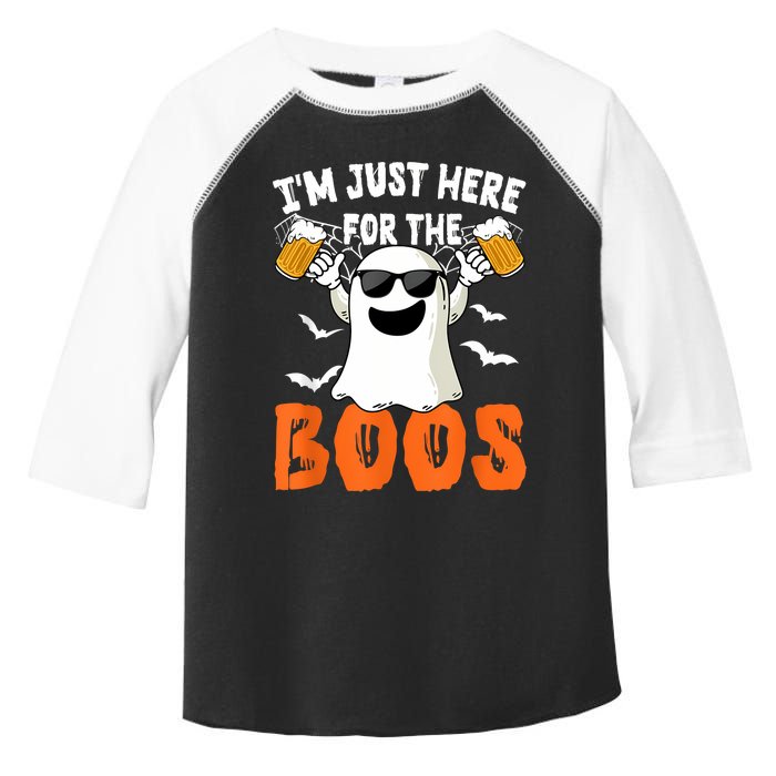 IM Just Here For The Boos Cute Ghost Halloween Costume Toddler Fine Jersey T-Shirt